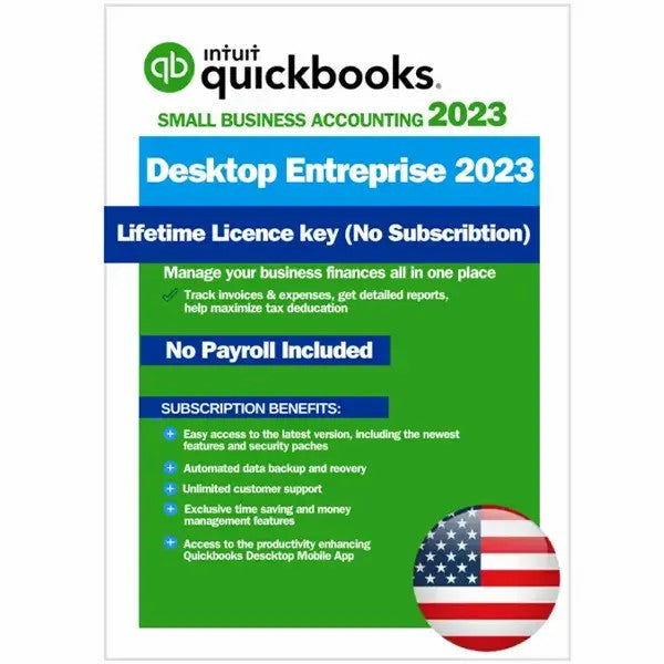 QuickBooks Desktop Pro 2023 Enterprise Accountant US Key (Lifetime/5 Users)